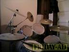 mapex full size drum kit,  bass,  low,  mid,  hi tom, 14