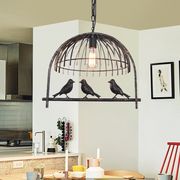 Vintage Brass Colour Bird Cage Ceiling Pendant Light Lamp Shade